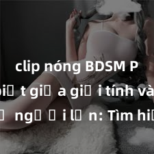 clip nóng BDSM Phân biệt giữa giới tính và sex ở người lớn: Tìm hiểu sự khác biệt và yếu tố quyết định